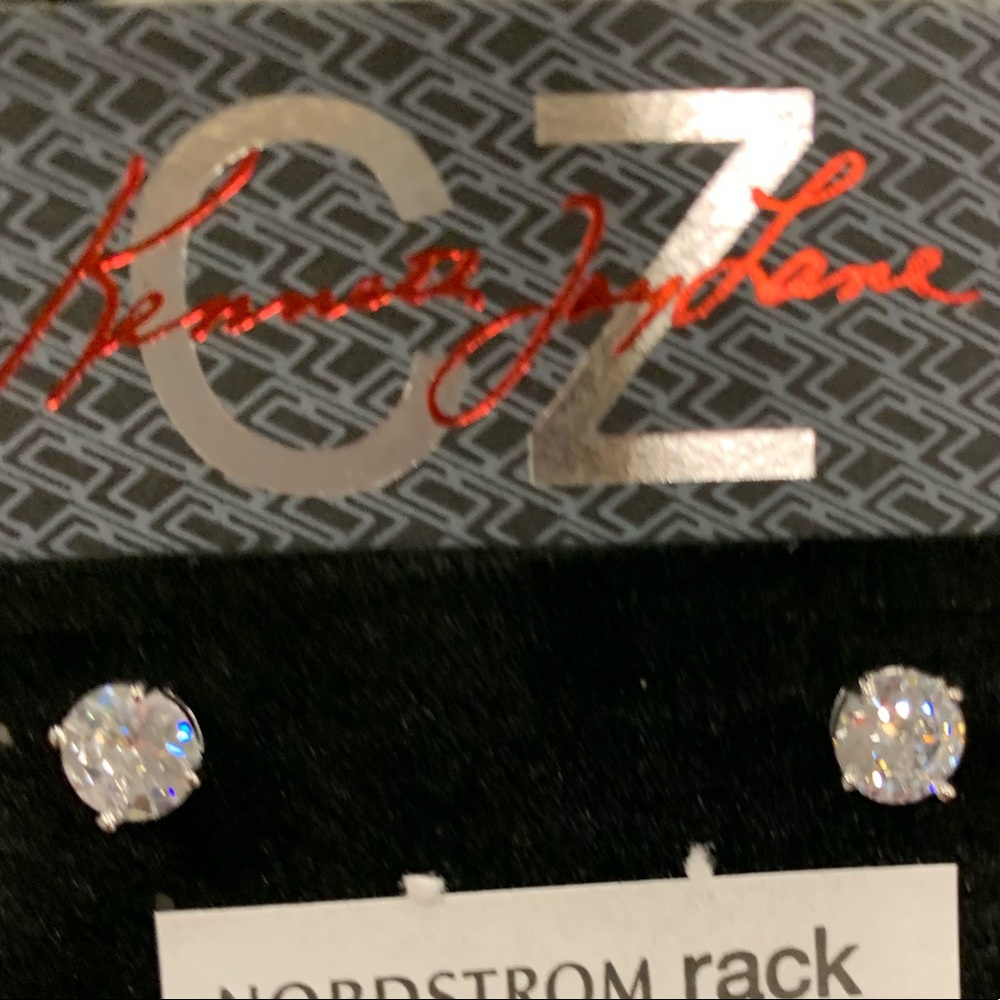 Cz By Kenneth Jay Lane Round Cz Stud Earrings - image 2